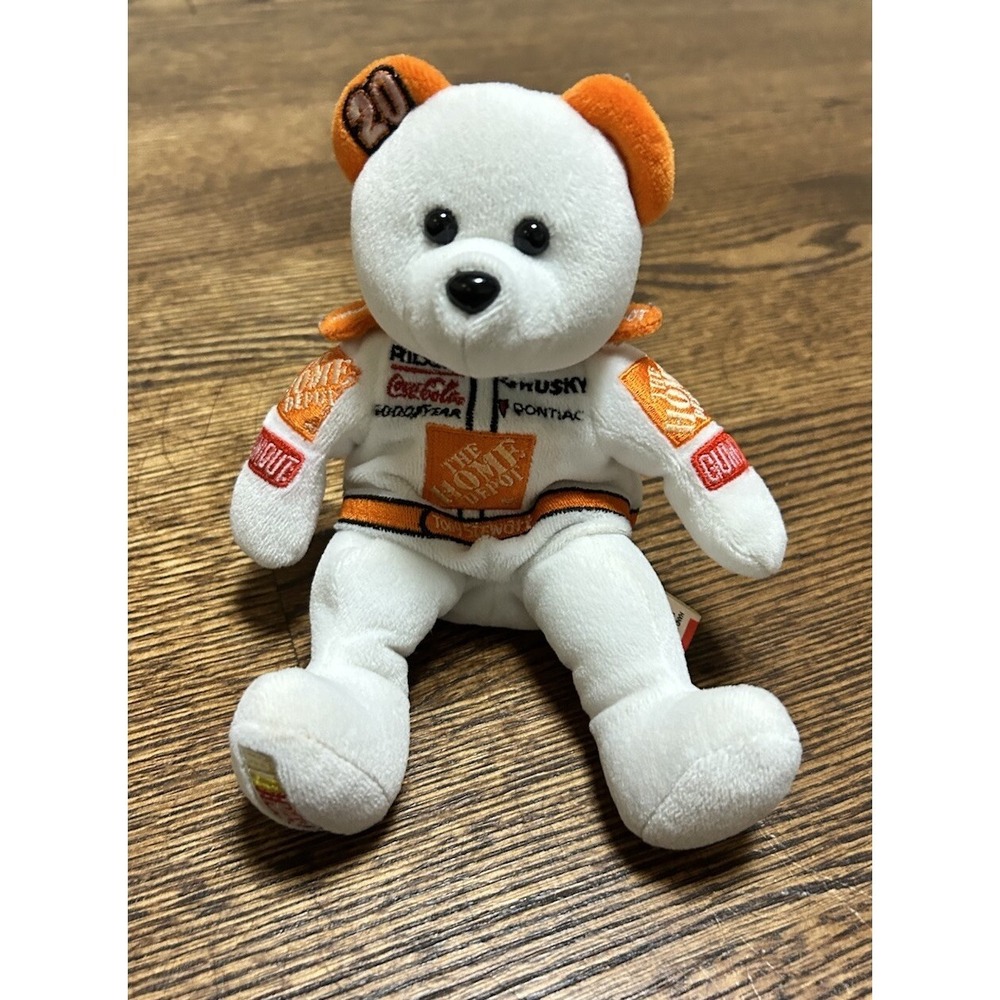 Team Bears‎ NASCAR Home Depot Tony Stewart #20 Plush Stuffed Animal White/Orange